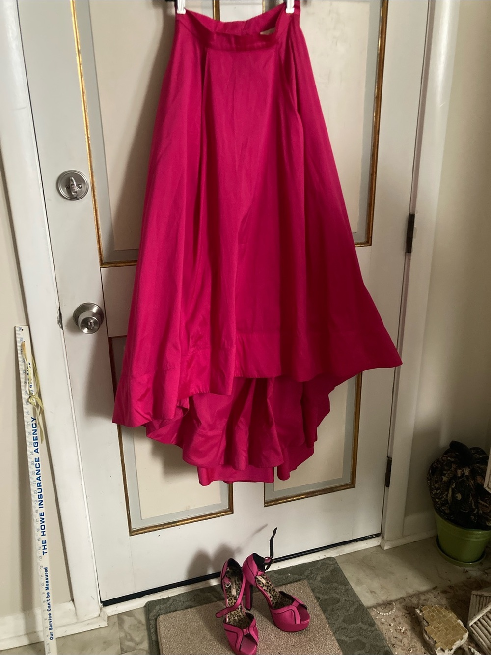 A.L.C. Fuchsia High-Low Hem Skirt